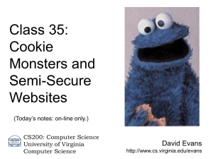 Cookie Monsters and Semi-Secure Websites