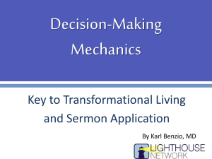 Key to Transformational Living & Sermon