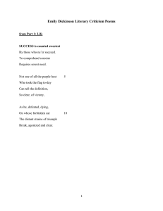 selected poems - Ms. Davis's Classes