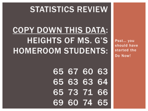 statistics review - IDEA IB Math