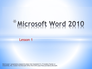 Microsoft Word 2010