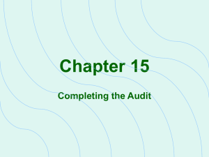 Completing the Audit