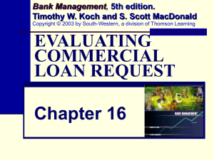 Evaluating Commercial Loan Request