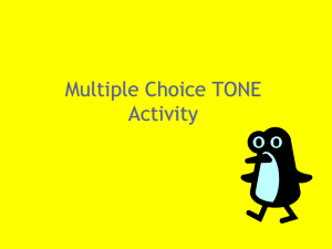 Tone activity multiple choice