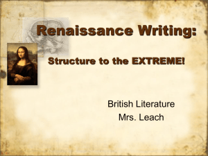 Renaissance Writing