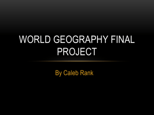 World Geography Final Project