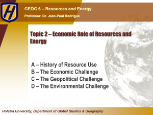 GEOG 6 - Resources and Energy