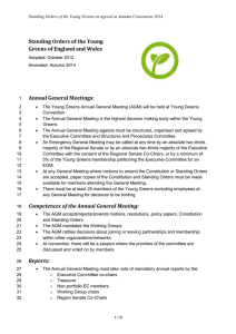 Young Greens Standing Orders