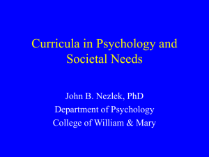 Psychology and Society
