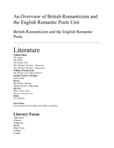 An Overview of British Romanticism and the English Romantic Poets