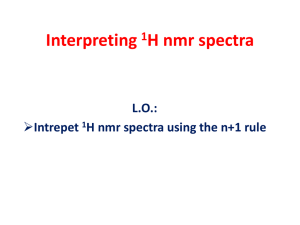 Interpreting 1H nmr spectra