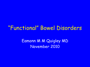 Functional Bowel Disorders Student Lecture