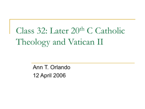 Class 32: Vatican II