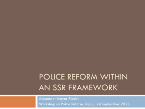Police reform within SSR