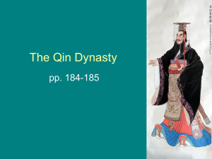 The Qin Dynasty ppt