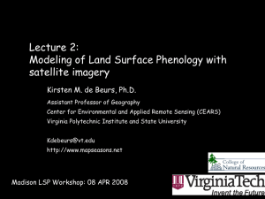 Modeling of Land Surface Phenology with satellite imagery