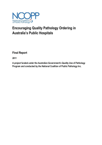 Encouraging Quality Pathology Ordering in Australia's Public Hospital