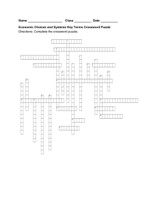 1.01 Economic Choices and Systems Key Terms Crossword Puzzle