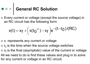 Review of exponential charging and discharging in RC Circuits