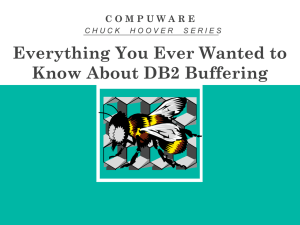 Buffer - DB2 E INFORMATION MANAGEMENT USER GROUP