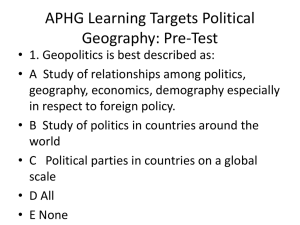 APHG Political Geography suumative assessment