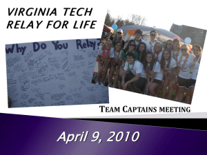 3/24:TC Meeting - Relay For Life