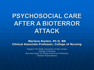 PSYCHOSOCIAL CARE AFTER A BIOTERROR ATTACK