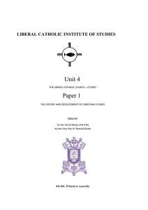 unit 040 paper 001 part i liberal catholic institute of studies