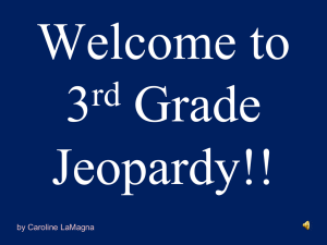 3rd Grade Jeopardy Review