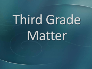 Third Grade Matter