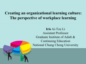 Creating an organizational learning culture: The perspective of