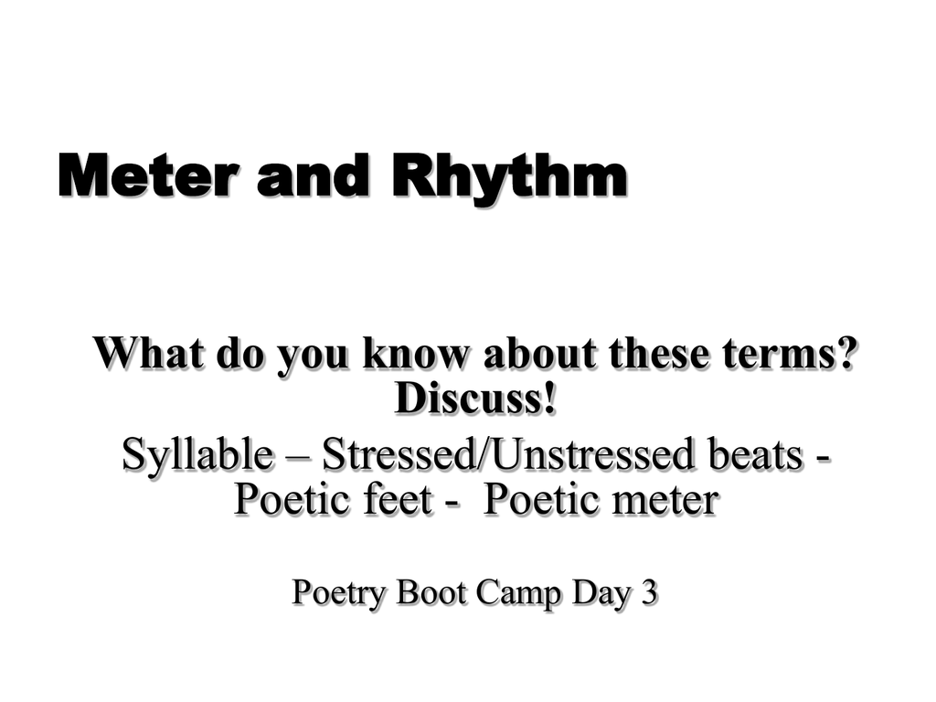 What Is A Stressed Syllable And An Unstressed Syllable - slideshare