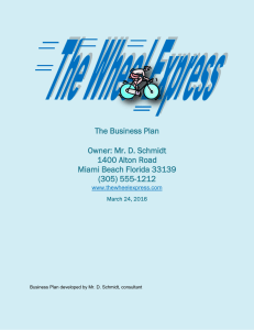 Business Plan- The Wheel Express
