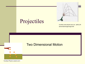 Projectiles - TeacherWeb