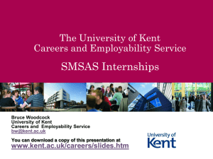 SMSAS Internships - University of Kent