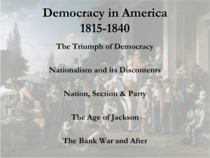 Democracy in America, 1815-1840