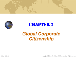 Global Corporate Citizenship - McGraw Hill Higher Education