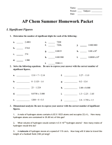 Summer Packet for all AP chemistry students