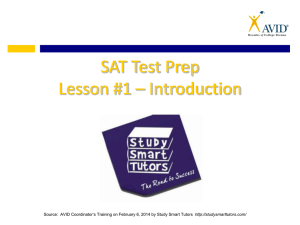 SAT Prep - Introduction (Power Point)