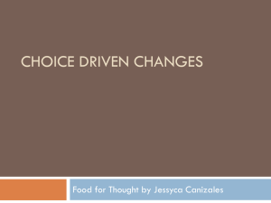 Choice Driven Changes (food parents) ppt.