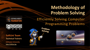 Methodology of Problem Solving