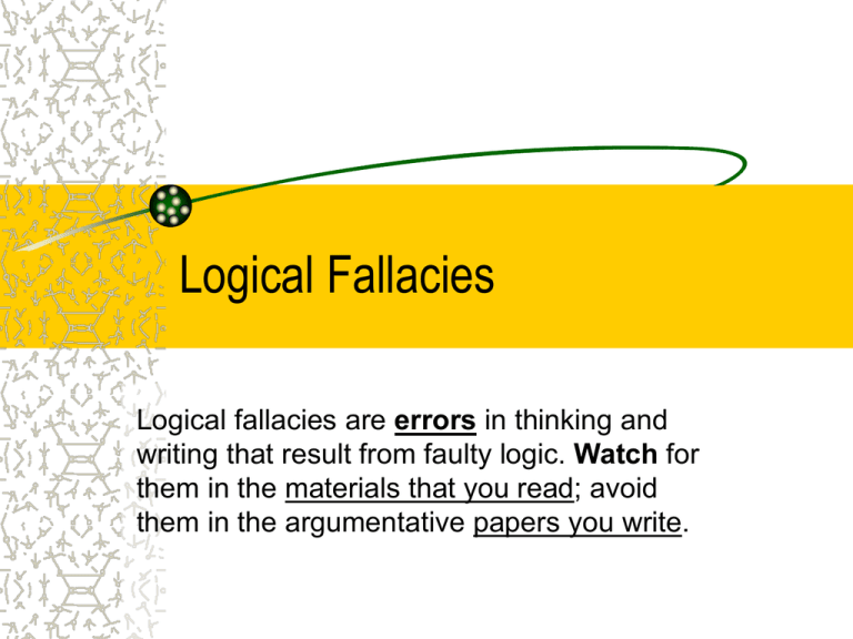 Logical Fallacies Pp