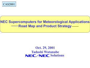 NEC Supercomputers for Meteorological Applications