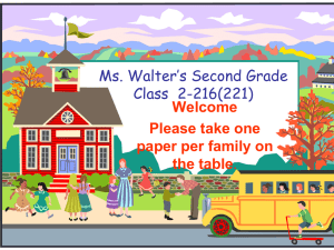 Ms. Denise*s Second- Grade Class - Mrs. Walter's Wonderful World