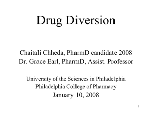 Drug Diversion - University of the Sciences