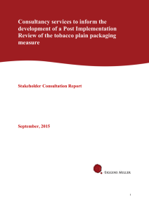 Tobacco Plain Packaging PIR * Appendix B