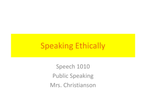 Speaking Ethically