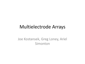 Multielectrode Arrays - FSU Program in Neuroscience