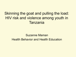 Skinning the goat and pulling the load: HIV risk and violence among