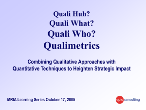 Qualimetrics